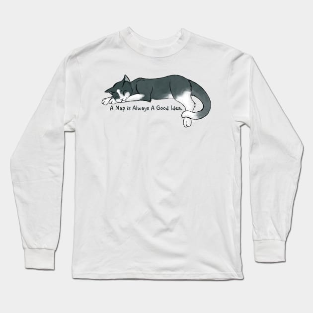 Napping Kitty Long Sleeve T-Shirt by SakuraDragon